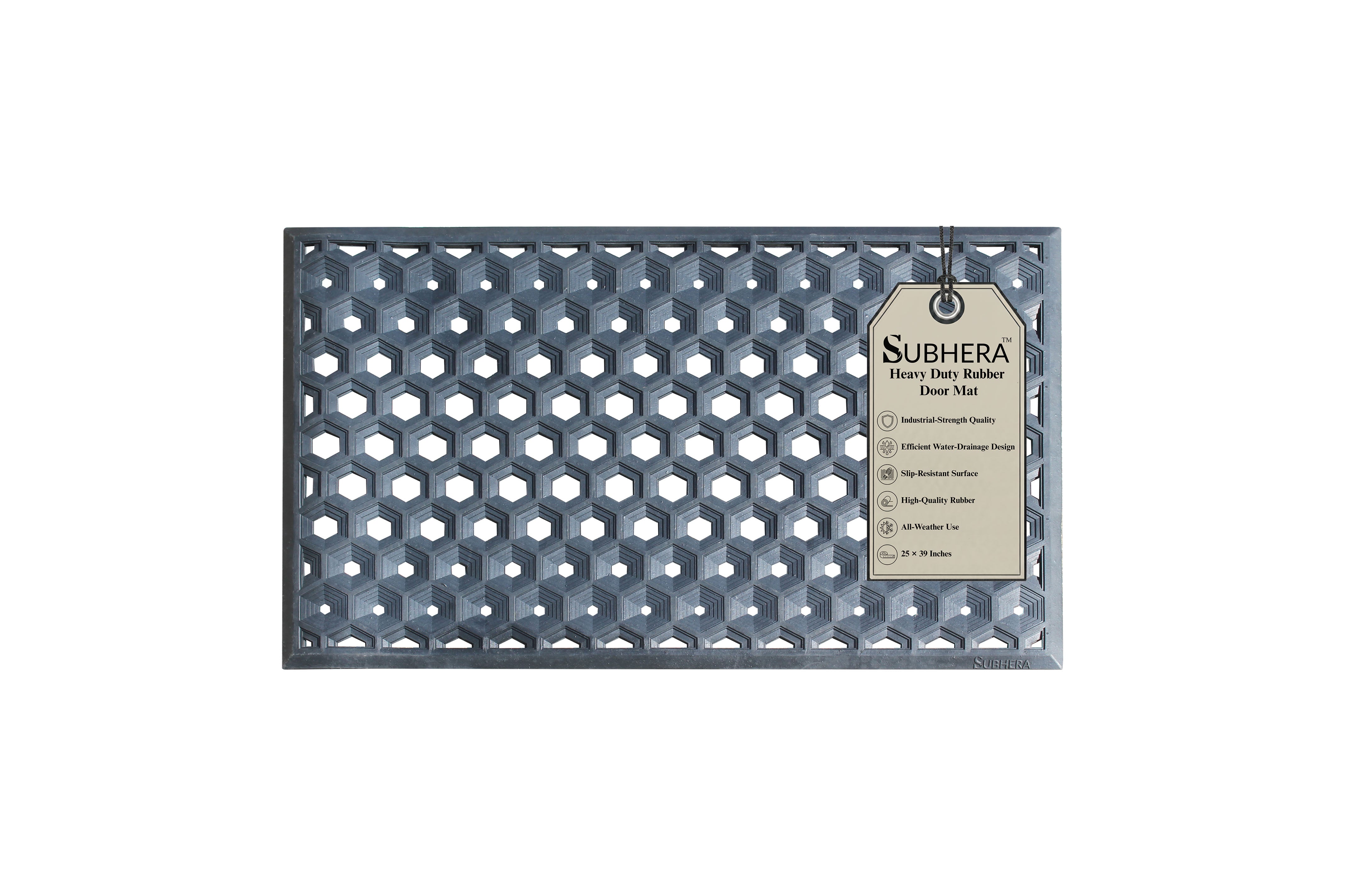SUBHERA Non-Slip 25X39 Rubber Bar Mat – Anti-Fatigue Support for Stylish, High-Traffic Bar Setups