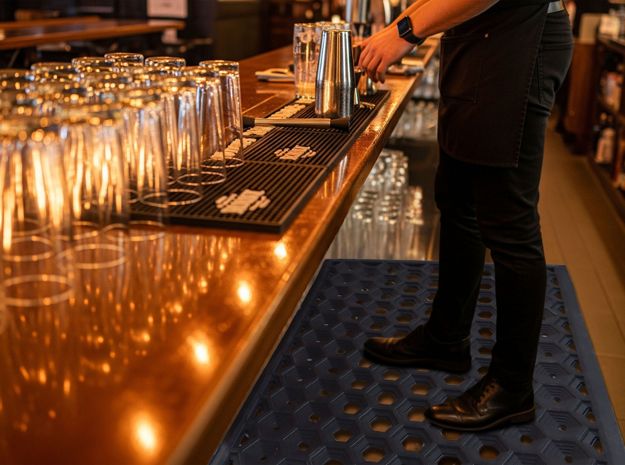 SUBHERA Premium 36X60 Bar Mat – Anti-Slip Rubber Comfort for Restaurants, Bars & Hospitality Areas