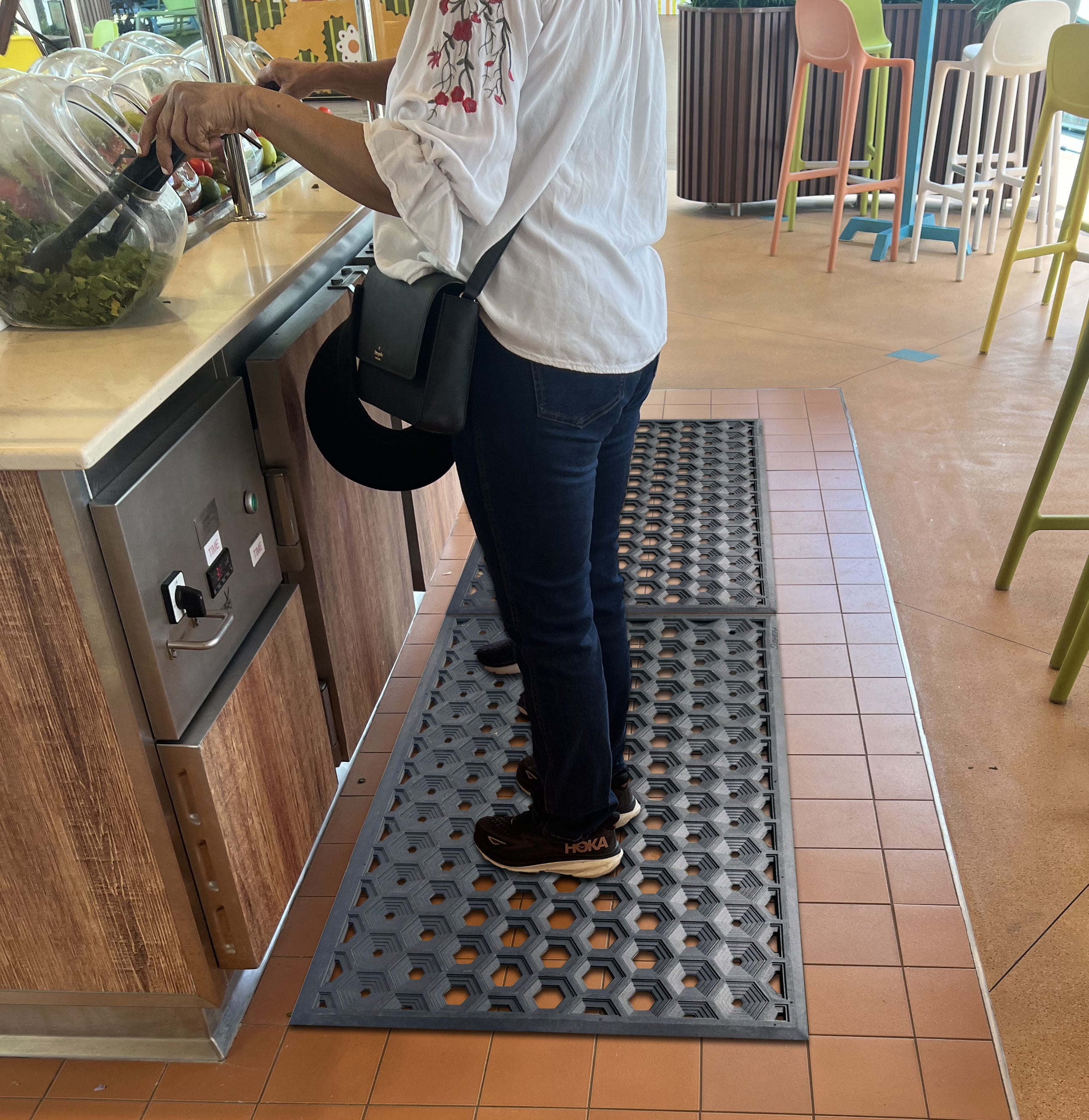 SUBHERA Drain Hole Mat 36X60 for Residential Entrances – Non-Slip & Easy Clean