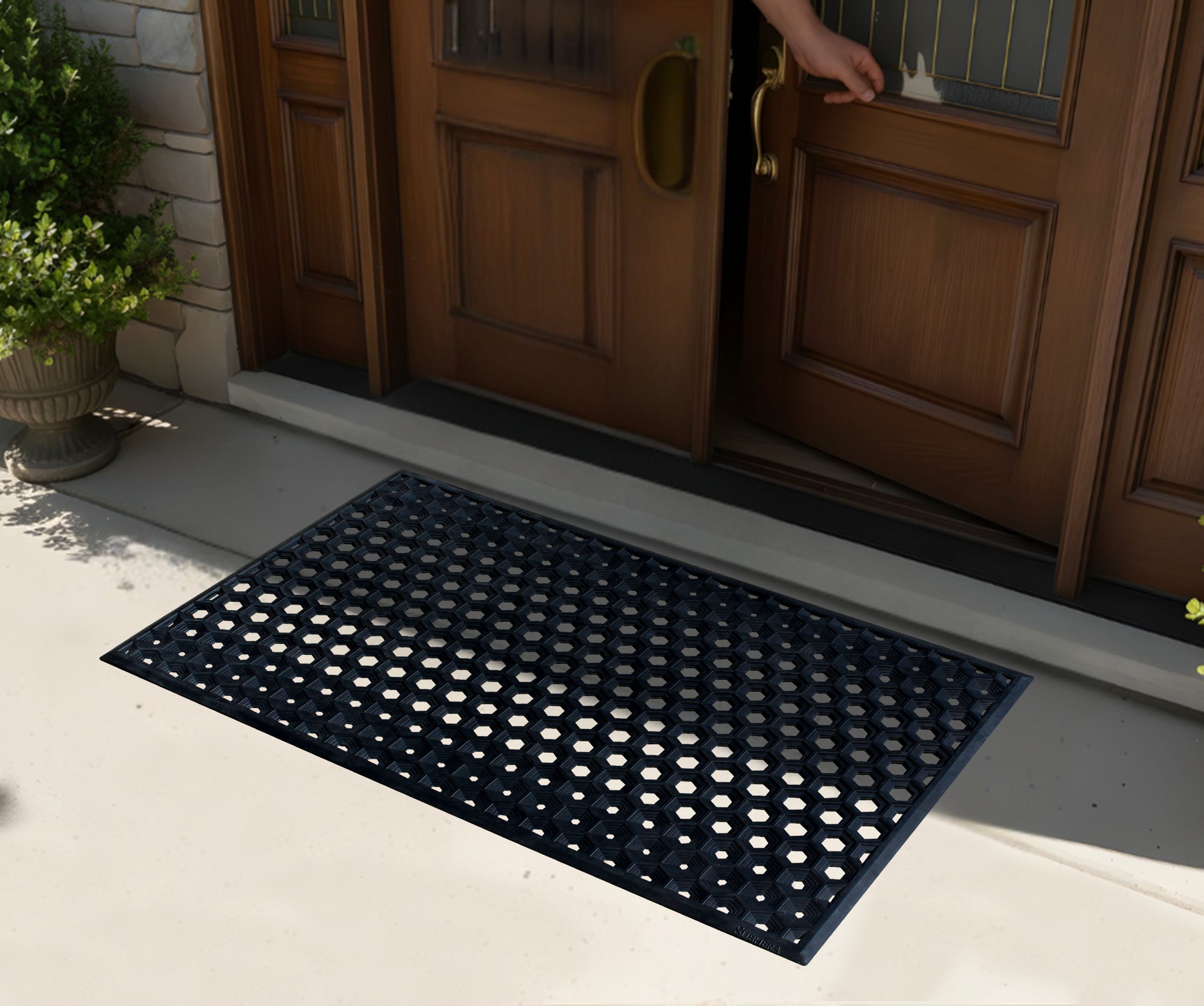 SUBHERA 36X60 Premium Drain Hole Mat – Anti-Fatigue, Water-Resistant Rubber Floor Mat for Indoor & Outdoor Use