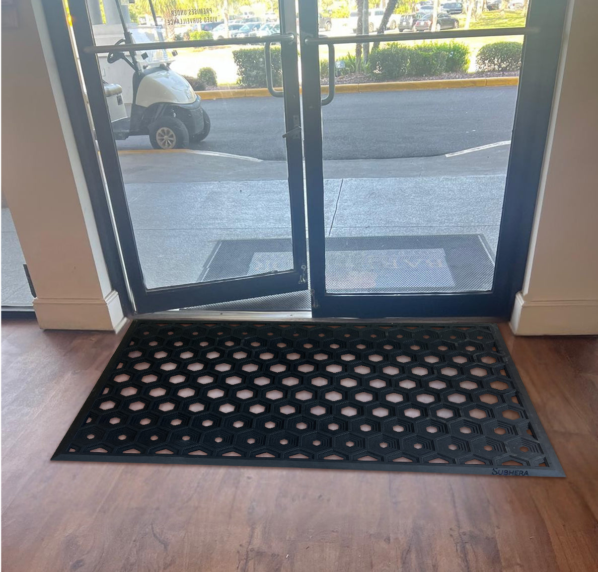 Subhera Outdoor Rubber Mat – 25X39 Honeycomb Design for Pool Area