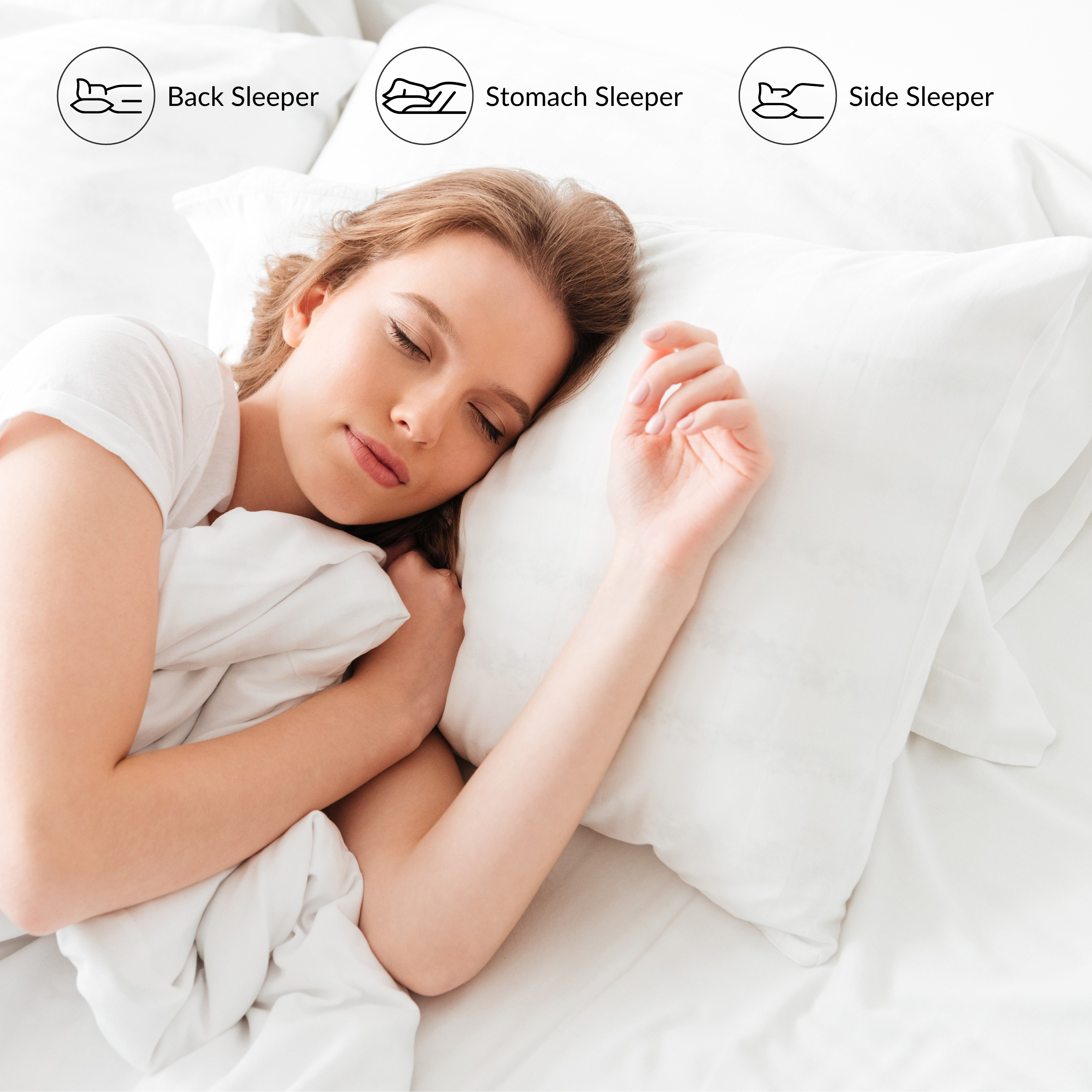 SUBHERA Organic Cotton Bed Pillow (20x30) with pillowcase – 2" Quilted Gusset Support for All-Night Comfort