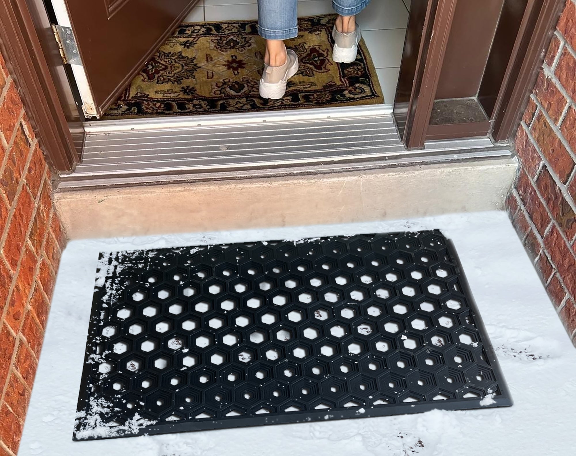 SUBHERA Heavy-Duty Rubber Mat – Multi Utility for Indoor & Outdoor Use 25"X39 and 36"X60