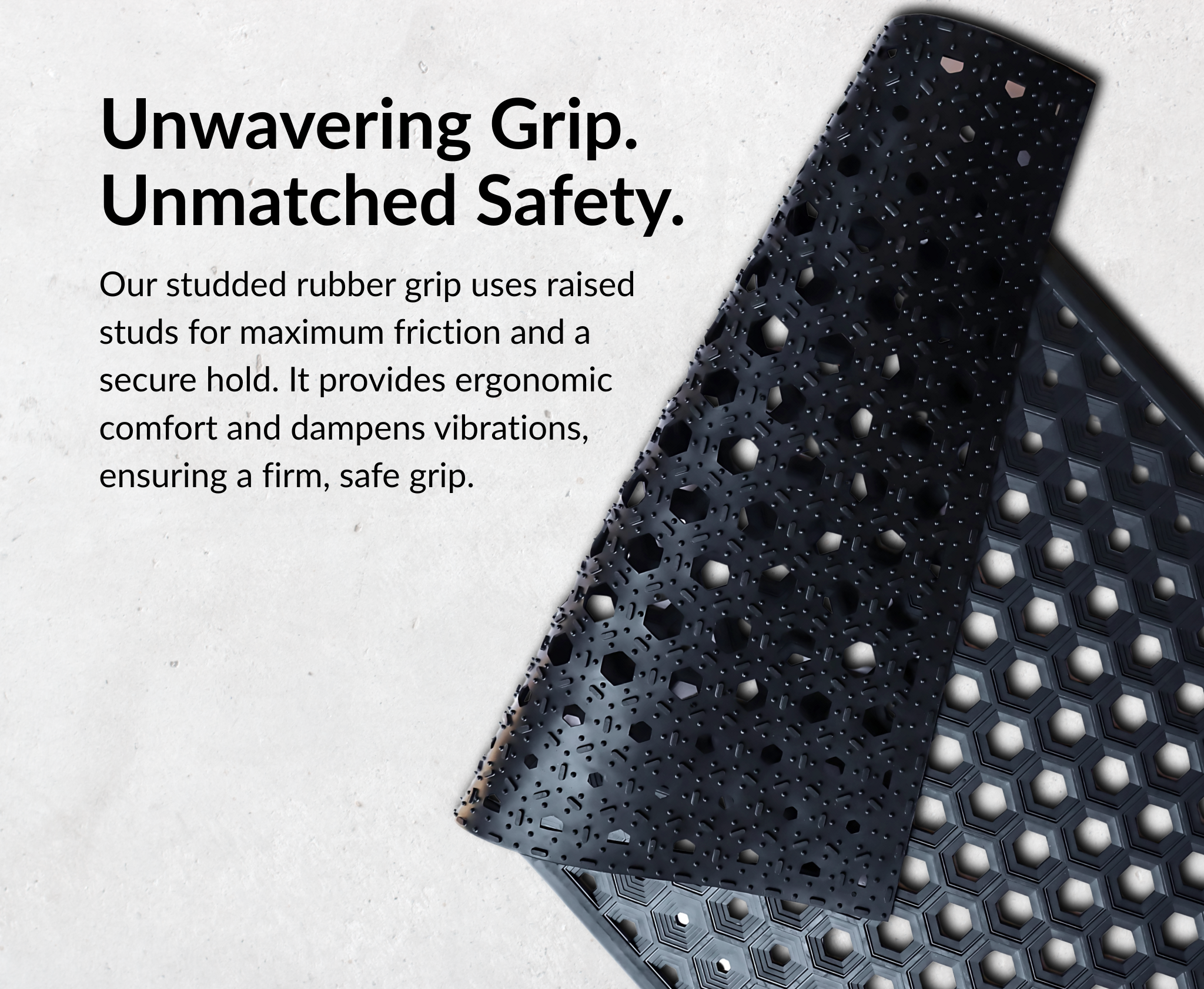 SUBHERA Heavy-Duty 36X60 Rubber Kitchen Mat – Anti-Fatigue, Non-Slip Drainage Mat for Professional Workspaces