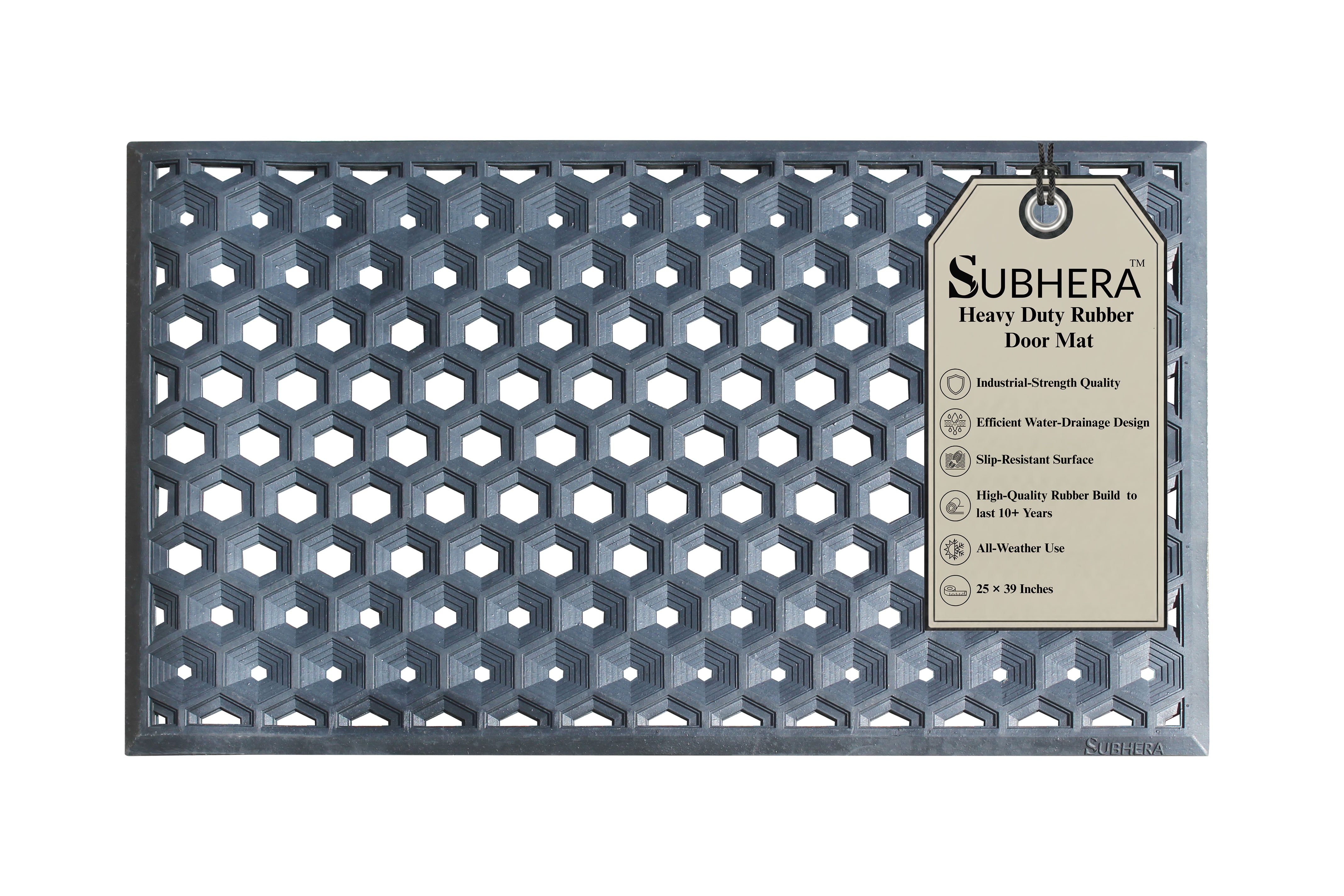 SUBHERA Hexa Drain Pool Mat 36X60– Stylish Protection by the Water