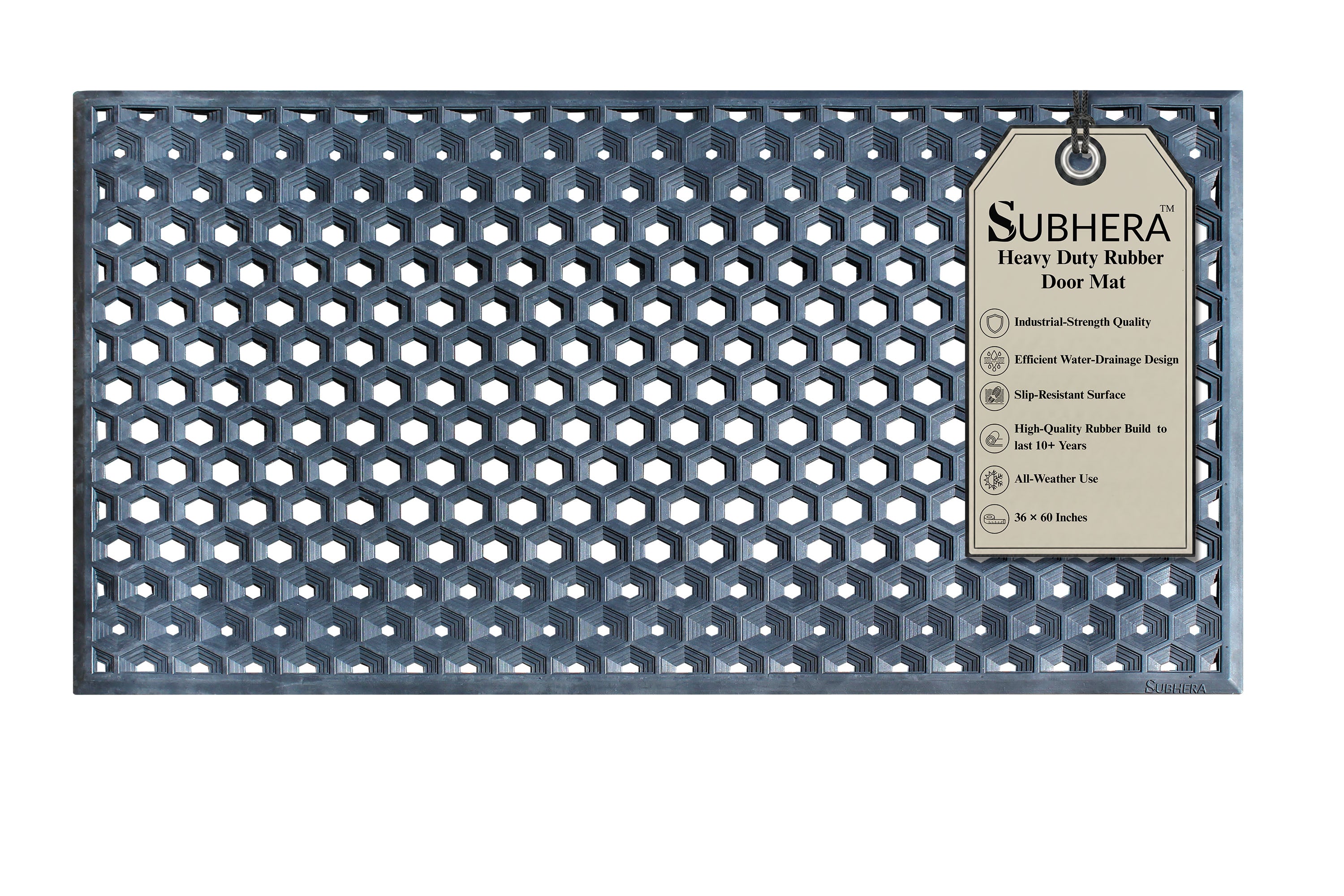 SUBHERA Hexa Drain Pool Mat 36X60– Stylish Protection by the Water