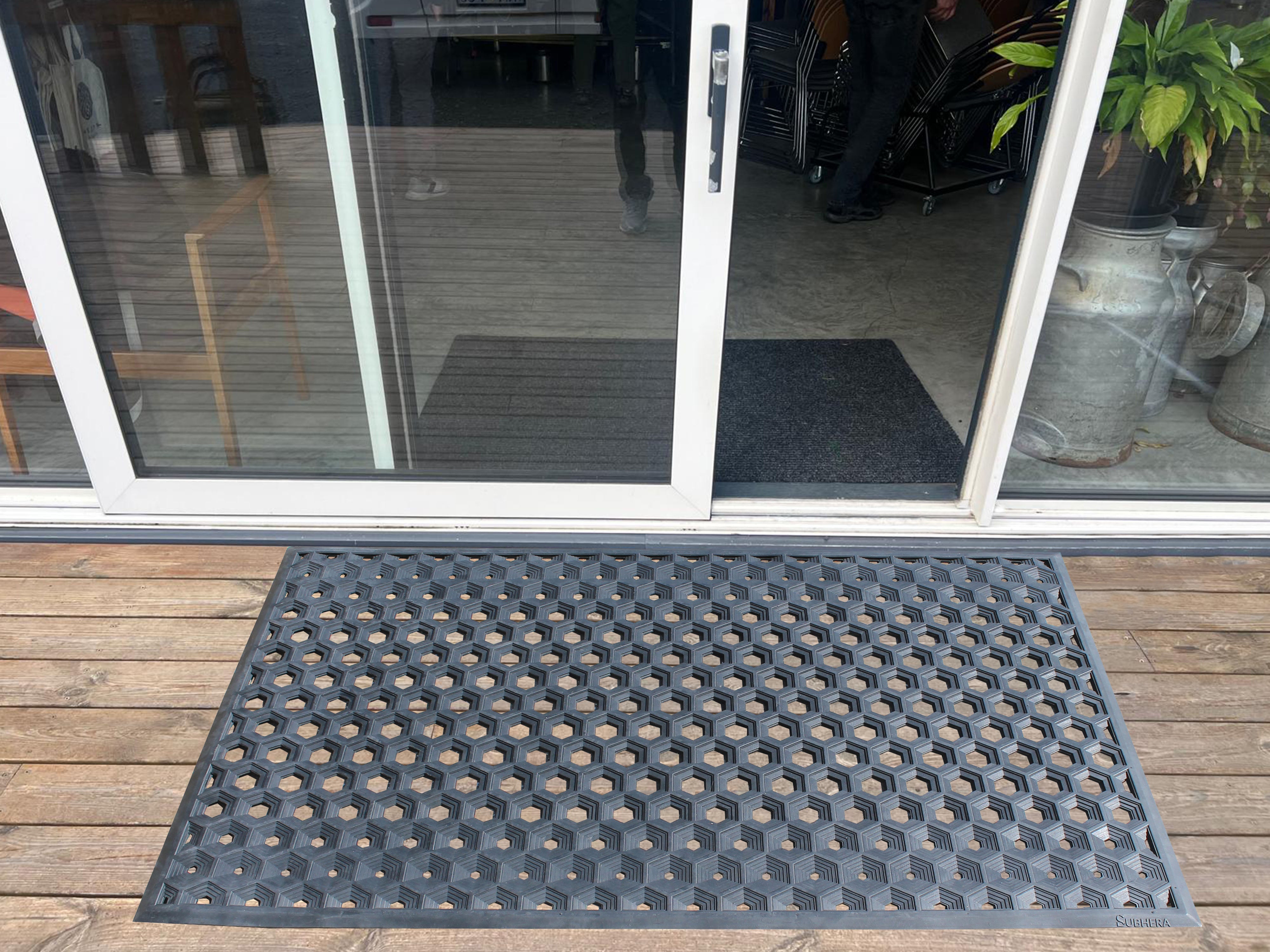 SUBHERA Hexa Drain Pool Mat 36X60– Stylish Protection by the Water