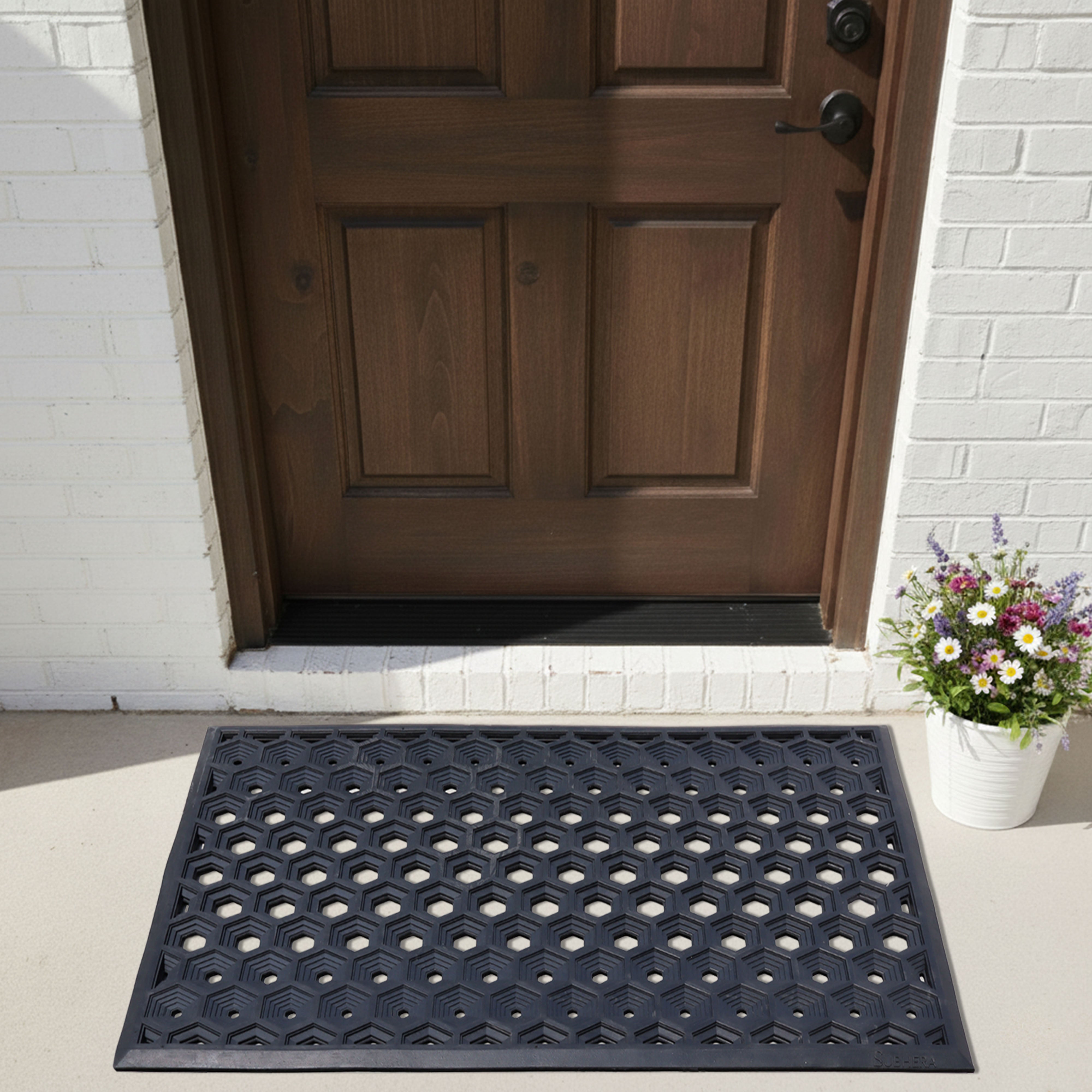 SUBHERA Heavy-Duty Rubber Mat – For Indoor & Outdoor Use
