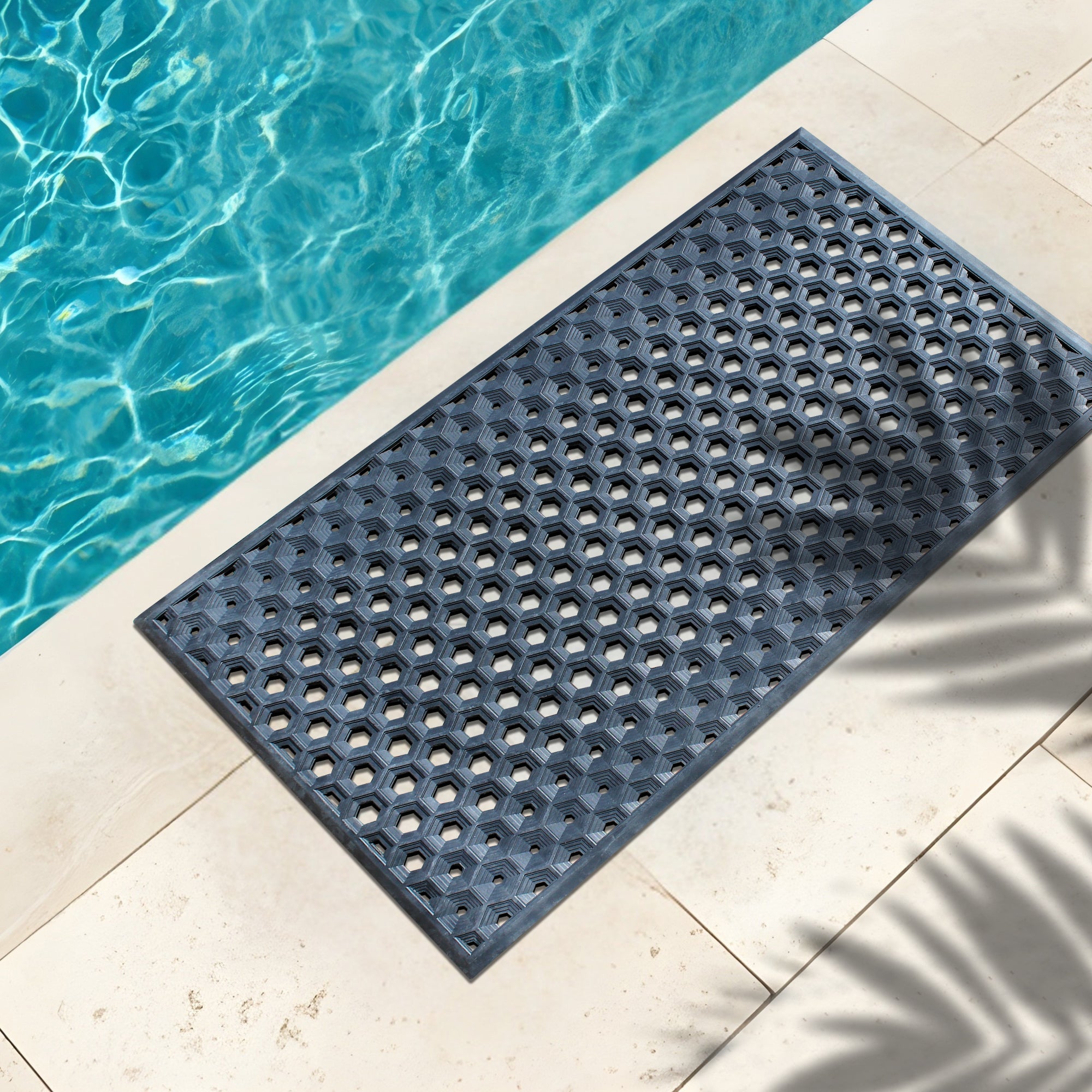 SUBHERA Hexa Drain Pool Mat 36X60– Stylish Protection by the Water