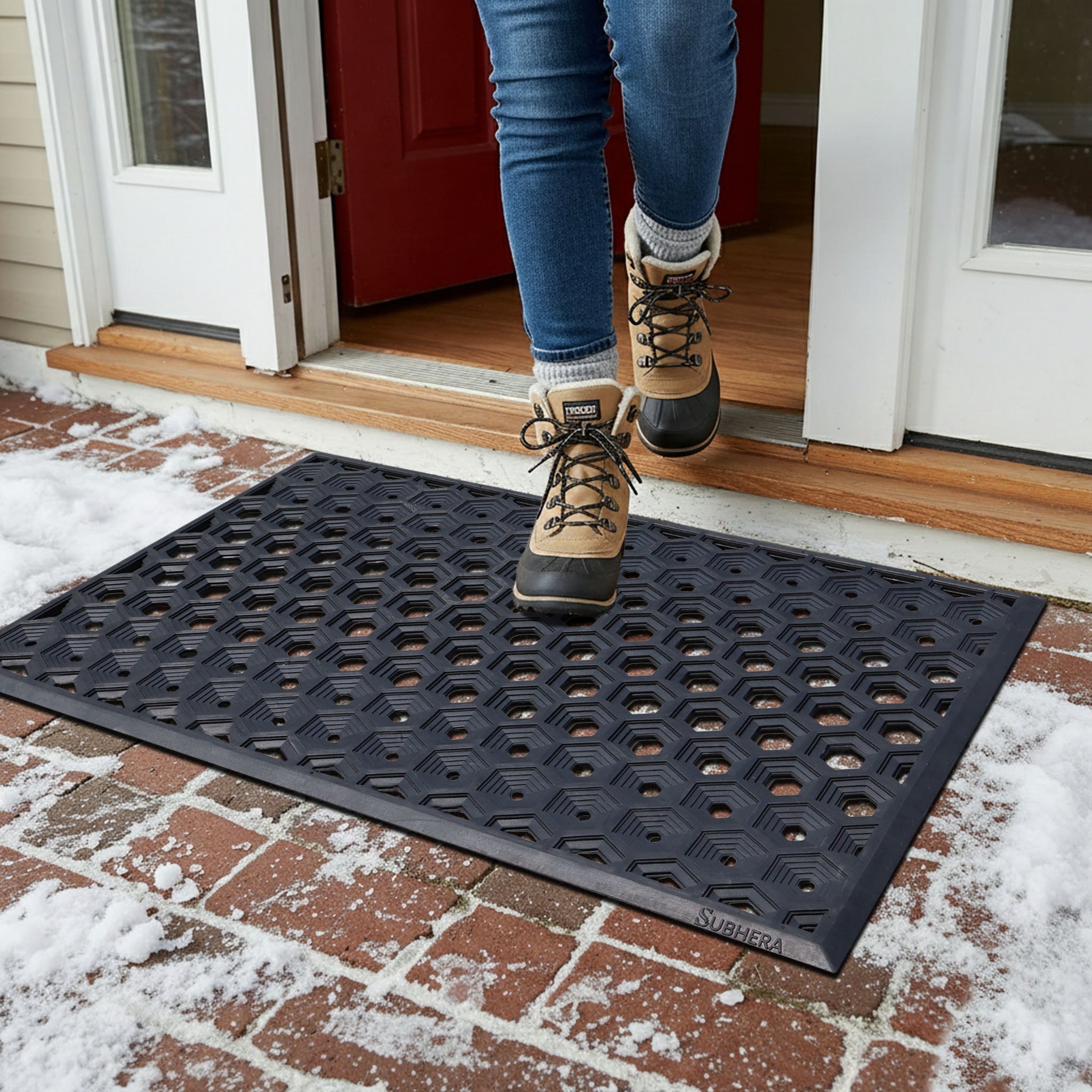 SUBHERA Heavy-Duty Anti-Fatigue Outdoor Mat – Slip-Resistant Safety for Wet Work Areas Use 25"X39 and 36"X60