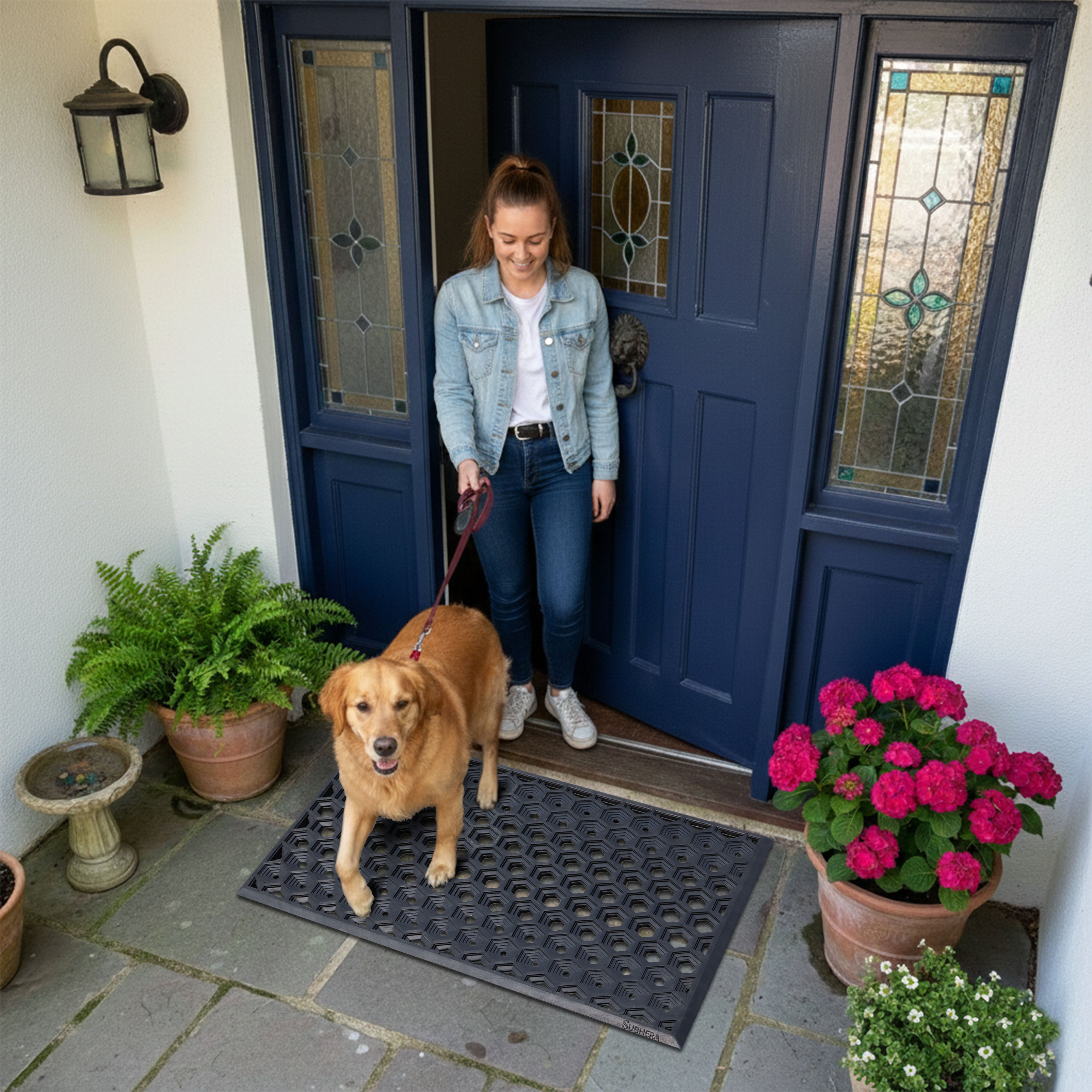 SUBHERA Heavy-Duty Rubber Mat – For Indoor & Outdoor Use