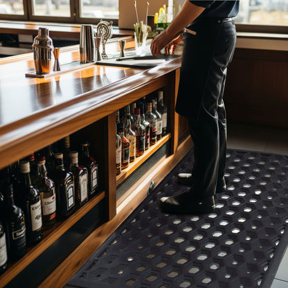 SUBHERA Non-Slip 25X39 Rubber Bar Mat – Anti-Fatigue Support for Stylish, High-Traffic Bar Setups