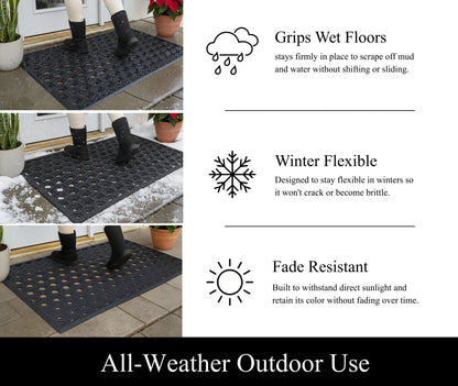SUBHERA Heavy-Duty Anti-Fatigue Outdoor Mat – Slip-Resistant Safety for Wet Work Areas Use 25"X39 and 36"X60
